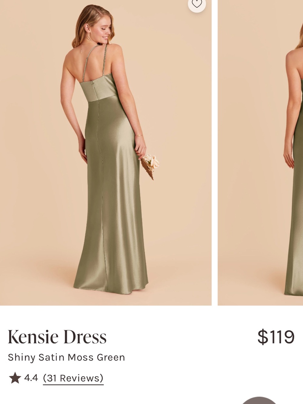 Birdy grey
Kensie Satin Moss Green Spaghetti-Strap Maxi Dress